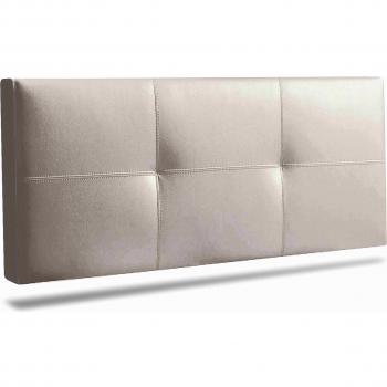 Adec - Telma, Cabecero Cama Matrimonio, Cabezal Dormitorio Acabado en símil Piel Color Blanco, Medidas: 160 cm