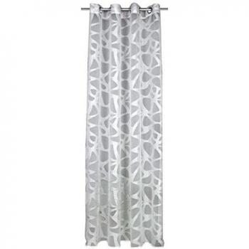 Home fashion 51626 - 510 - Cortina, plástico, color blanco, 245 x 140 cm