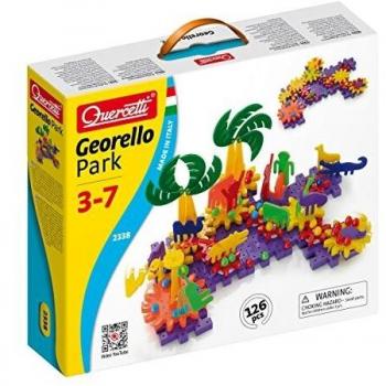 Quercetti-Quercetti-2338 Georello Parque-Juego de Engranajes y construcción