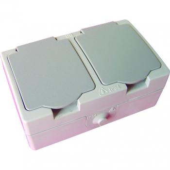Simon - Base doble schuko estanca IP54 Atlantis