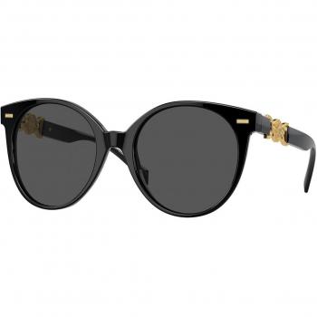 Versace VE4442F Asian Fit GB1/87 Gafas de Sol para Mujer Negras con lentes oscuros y ajuste asiático