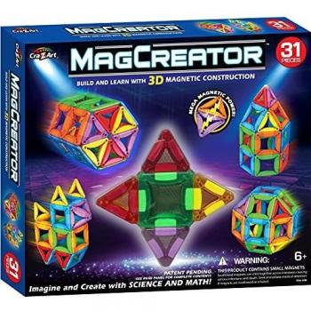 Color Baby- Juego MAGNETICO MAGCREATOR 3D Contiene 31 Piezas, Multicolor, Talla única