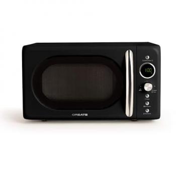 Microondas Grill Digital Retro 900W - 20L, Pantalla LCD, 3 Programas y 9 Menús Preinstalados
