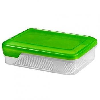 Papelera 0038529100 recipiente hermetico rectangular flexi chef 11 l translucidocristal verde