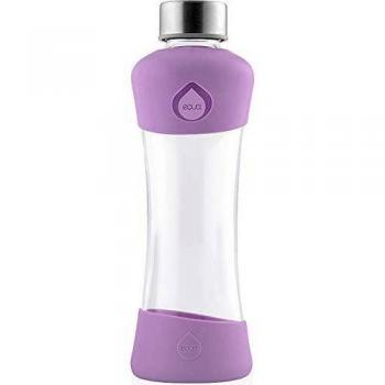 Botella de cristal Equa Active Lila 550 ml con base de silicona