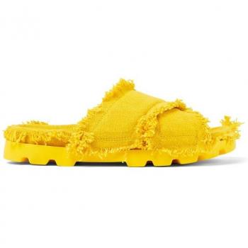 Camperlab Brutus Unisex Yellow Cross-Strap Sandals - Size 37