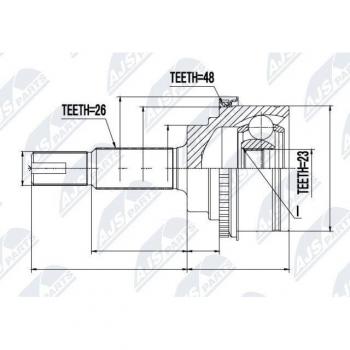 Juego de articulación para árbol de transmisión NTY NPZ-TY-075