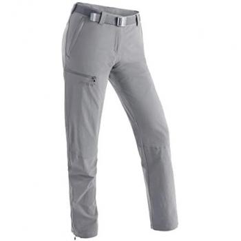Maier Sports Inara Slim Fit Women's Outdoor Pants - Breathable, 4 Pockets, Light Gray