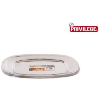 Fuente rectangular de acero inoxidable 26x18,5 cm Privilege Heavy