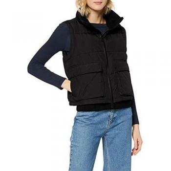Superdry LS Essentials Padded Gilet Chaleco, Negro