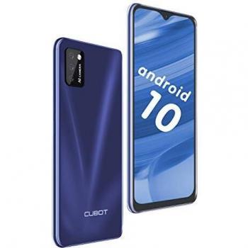 CUBOT Note 7 Smartphone 5.5 Teléfono móvil 4G 3100mAh Dual SIM Android 10.0, Triple Cámara 16GB ROM Face ID CUBOT Oficial,Azul