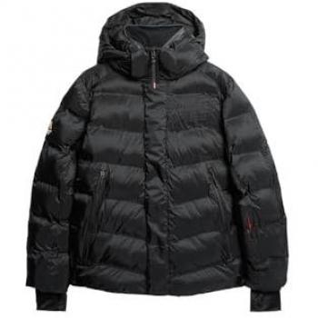 Chaqueta de Esquí Superdry Sport Puffer con Capucha Negra para Hombre - Talla XL