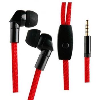 Muvit Life MLHPH0010 - Auriculares estéreo con micrófono, Color Rojo