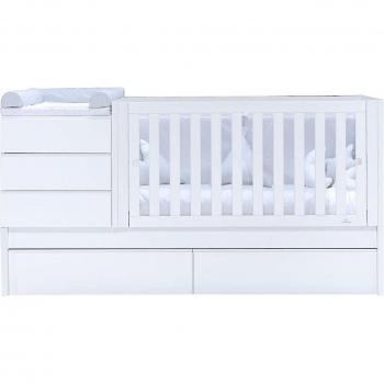 Cuna convertible Alondra Sero Kubo White con 2 Cajones