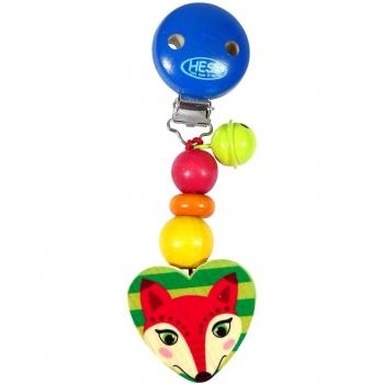 Hess 12801 - Juguete de Madera de Clip para Basinet o Cochecito, diseño Zorro