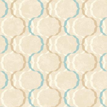 Sahara Nights Diamond Trellis Wallpaper - Blue