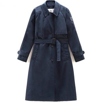 Woolrich Women's Classic Dark Blue Trench Coat Size M