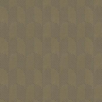 Papel Pintado Tejido-Vinilo Roma 1005 x 52cm Oro y Negro
