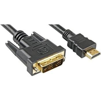 Sharkoon 2m HDMI to DVI-D - Adaptador DVI-HDMI, Negro