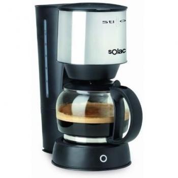 Solac CF4021 - Cafetera de goteo para 12/15 tazas, 1.5 l, embellecedor de inox, filtro permanente