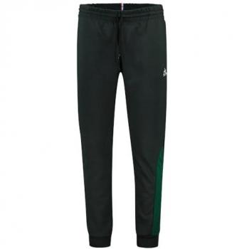 Pantalones Deportivos Le Coq Sportif Saison 2, Pantalón largo Regular, color negro y verde, talla XXL