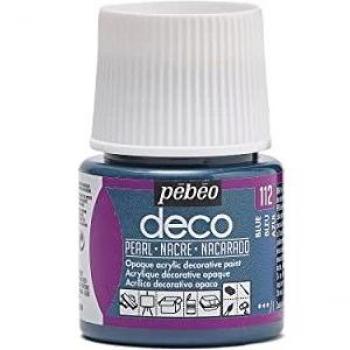 Pintura Acrílica Nacarada Azul 45ml - Pébéo Deco