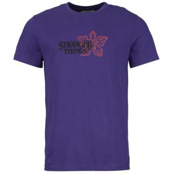 Camiseta de Manga Corta Demogorgon de Stranger Things - Lila - Talla M a XXL - 100% Algodón