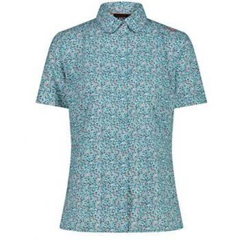 CMP Women's Short Sleeve Shirt 33s5696 - Aqua / D.Lake / Campari