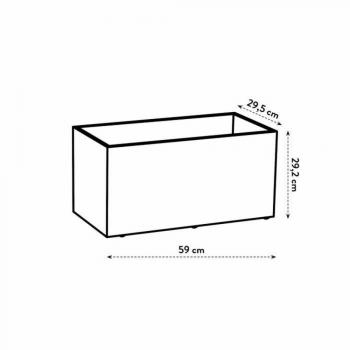 Maceta Elho Rectangular Moderna 59 x 30 x 29 cm Blanco Plástico