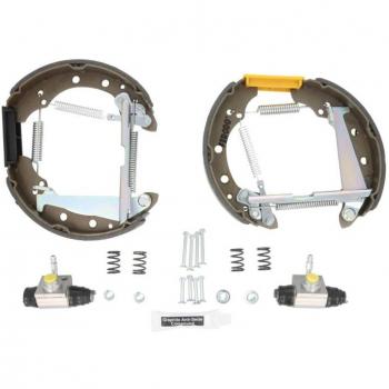 Juego de zapatas de freno MAXI KIT FERODO FMK605 - Kit de frenos, disco de tambor, incluye zapatas y componentes necesarios para la instalación, diseñado para un rendimiento óptimo en vehículos, fabricado por FERODO