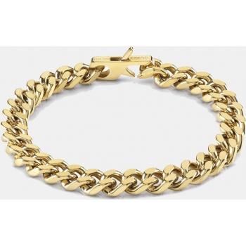 Guess - Pulsera de hombre Hype de acero dorado, modelo JUMB01348JWYGS