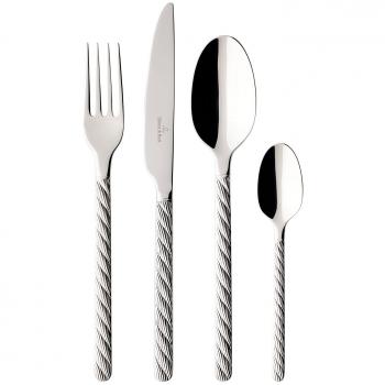 Cubertería Villeroy & Boch Montauk - Set de 30 piezas para 6 personas, acero inoxidable, apta para lavavajillas