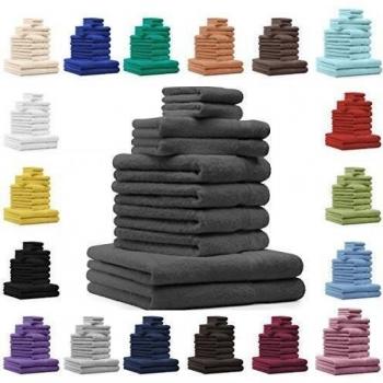 Betz Juego de 10 Piezas de Toallas Premium 100% algodón 2 Toallas de baño 4 Toallas de Mano 2 Toallas Invitados 2 Manoplas de baño Color Negro