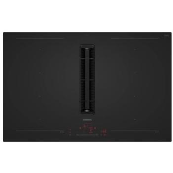 Placa de Inducción Siemens iQ700 EX81AHL26E 80 cm con Extractor Integrado y 4 Zonas, Color Negro Mate