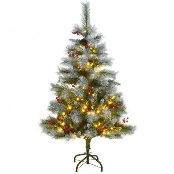 vidaXL 150 cm Artificial Hinged Christmas Tree with 150 LEDs