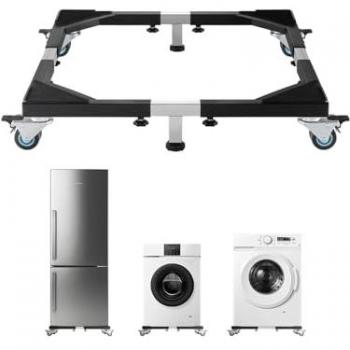 VEVOR Mobile Washer and Refrigerator Stand, 544 kg Load Capacity, Adjustable Base with 8 Swivel Wheels and 4 Brakes (585-930 mm)