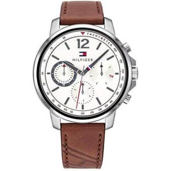 Tommy Hilfiger Mens Multi dial Quartz Watch with Leather Strap 1791531