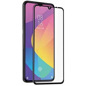 Muvit Protector Pantalla Xiaomi Mi 9 Lite Vidrio Templado Plano con Marco Negro