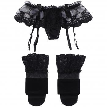 Cszxx Ligueros con Medias Ropa Interior Encaje