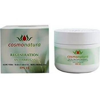 Cosmonatura- Crema antiarrugas con aloe, baba de caracol y rosa mosqueta