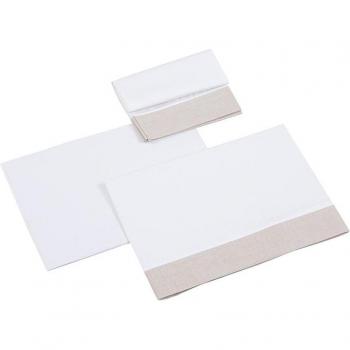 Juego sábanas de 3 piezas para minicuna Nature Blanco Micuna Shine