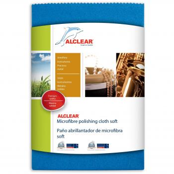 ALCLEAR 950026Z Paño Abrillantador de Microfibra Soft, 40 x 40 cm, Azul