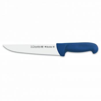 Cuchillo Profesional Carnicero Ancho 24 cm Microban. Azul