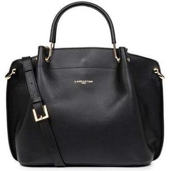 Lancaster Large Black Foulonné Double Leather Handbag
