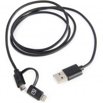 Tucano CA-MUA D8 Rayo 2-en-1 más el cable de sincronización USB micro, negro