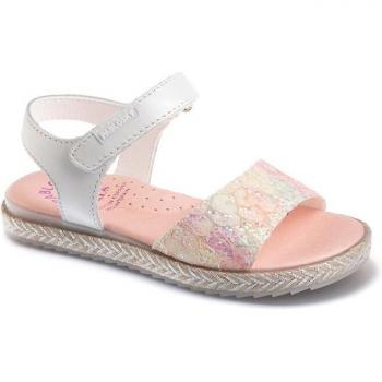 Sandalias abiertas de niña Pablosky de piel blanco 420908