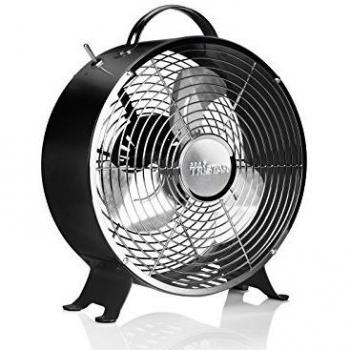 Tristar VE-5966 Retro Table Fan - 25cm Diameter, Metal, 2 Speed Settings, Integrated Handle