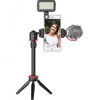 Kit de Video para Smartphone Boya Walimex pro VG350 con Micrófono y Accesorios para Vlogging