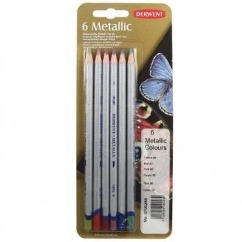 Derwent Metallic - Lápices solubles en agua