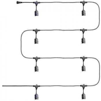 Guirnalda Exterior LED IP65 con 8 Casquillos E27 5.5m Blanco